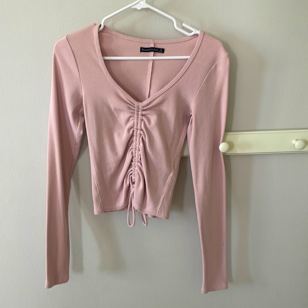 Abercrombie baby pink going out top